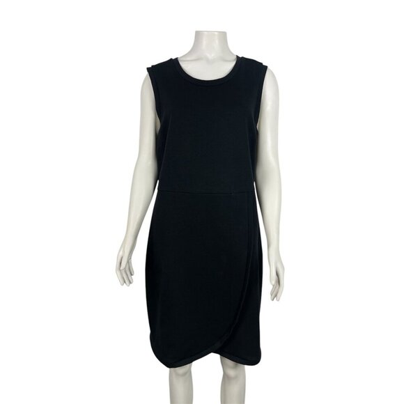 Tory Burch Sheath Dress Large Sleeveless Black Exposed Back Zipper - Picture 1 of 7
